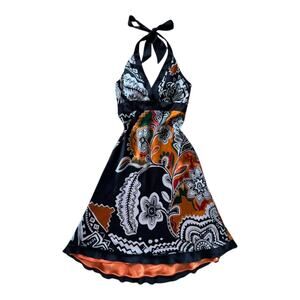 Cache Multicolor Floral Silk Dress | Size 10